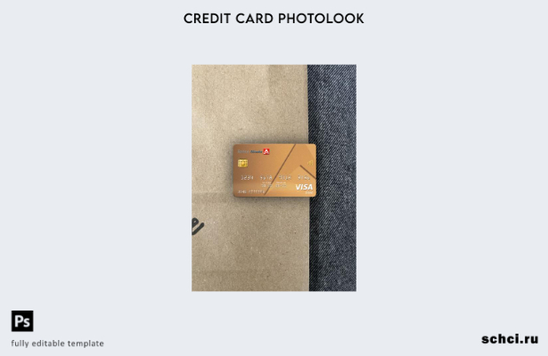 цифровая загрузка Панама Banco Aliado Bank Visa Gold Card фотошаблон лицевой пан